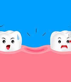 illustration of missing teeth 