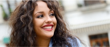 Woman sharing beautiful smile