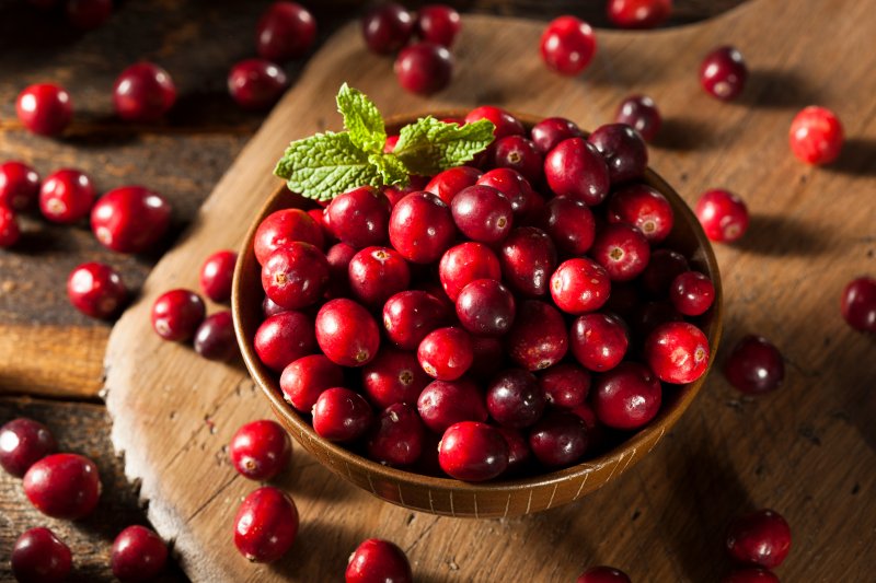 a bowl of cranberries in McMinnville